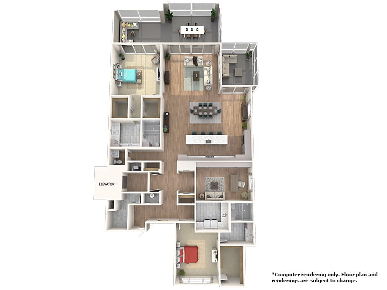 Tamarind 3D floor plan. 