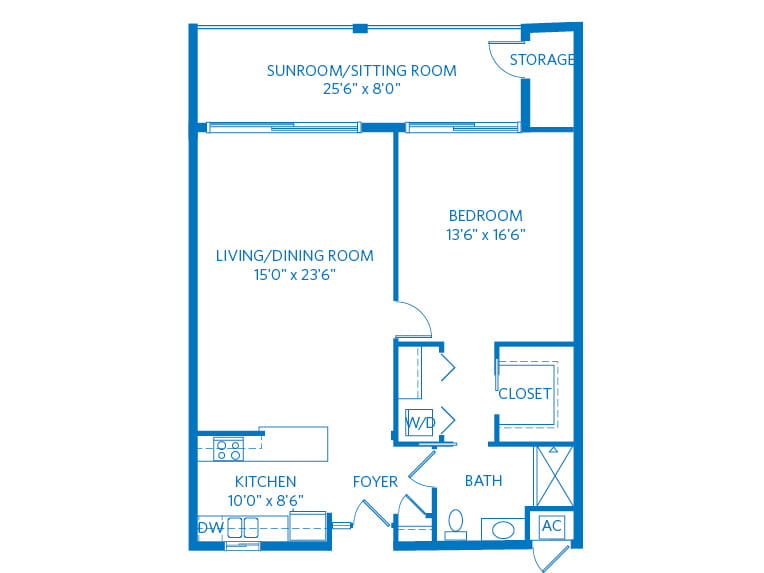 Sabal - 975 square feet - 1 Bed, 1 Bath.