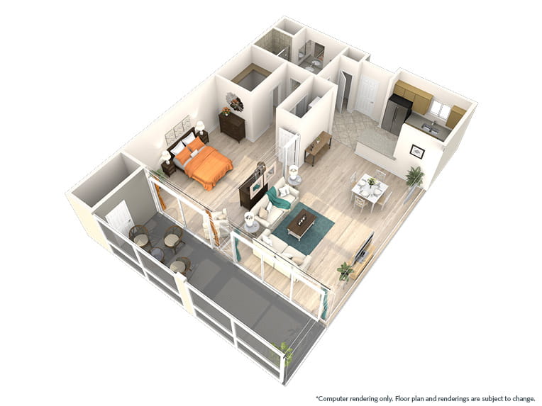 Sabal - 975 square feet - 1 Bed, 1 Bath.