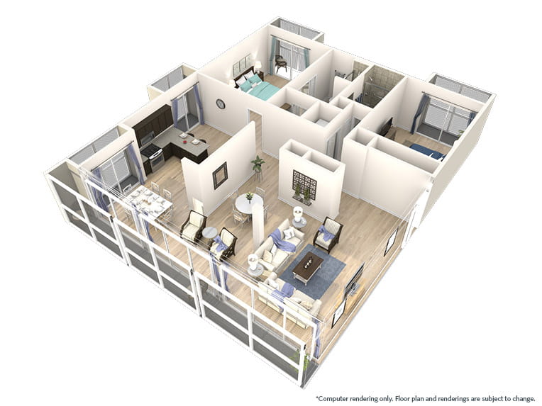 Jacaranda - 1420 square feet - 2 Bed, 2 Bath