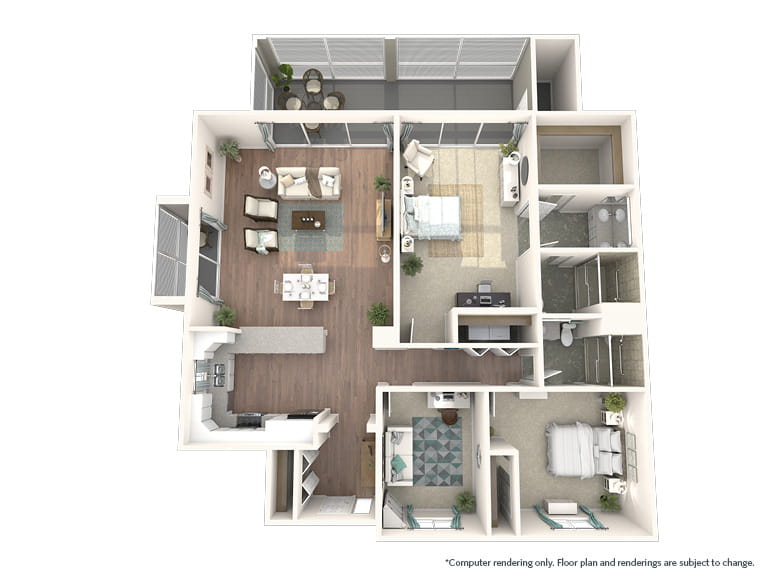 Cypress - 1690 square feet - 2 Bed, 2 Bath + Den