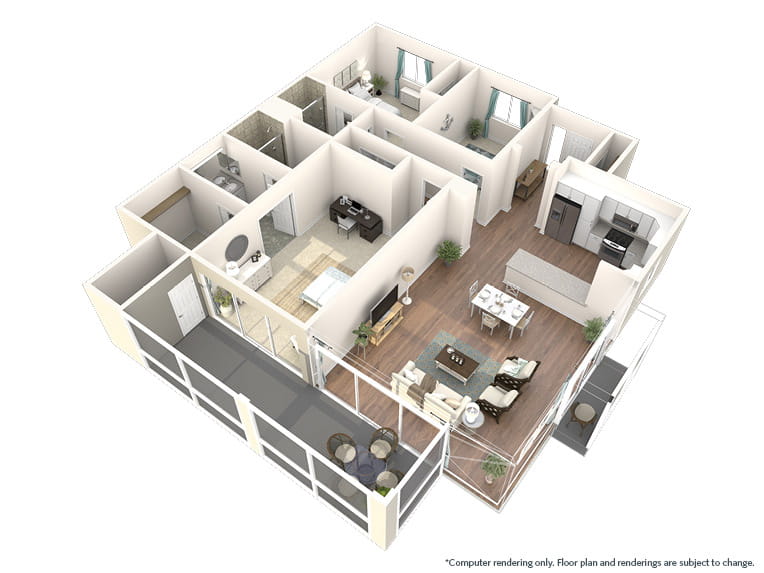 Cypress - 1690 square feet - 2 Bed, 2 Bath + Den