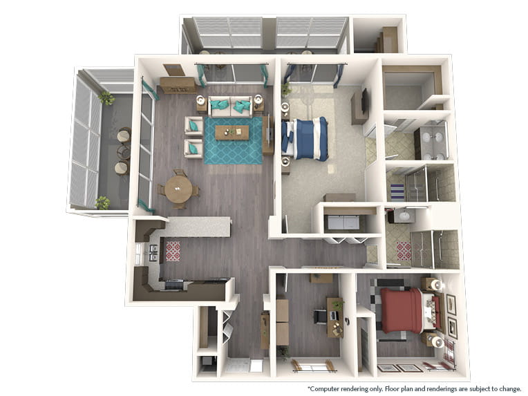 Banyan - 1705 square feet - 2 Bed, 2 Bath + Den.