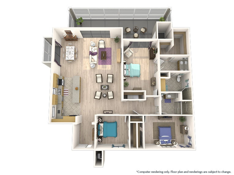Royal Poinciana - 2140 square feet - 3 Bed, 2 Bath.