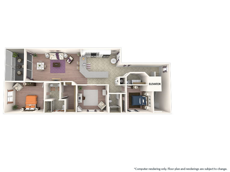 Jasmine – 2 Bed, 2 Bath + Den Coach Home. 