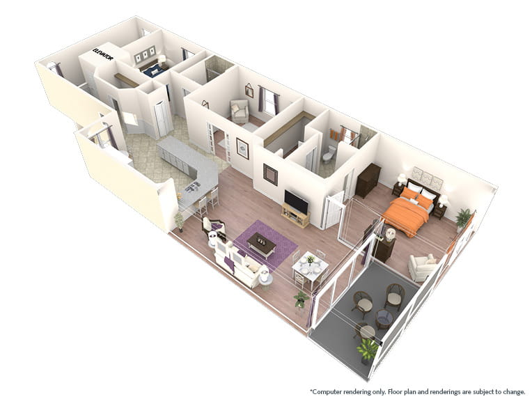 Jasmine – 2 Bed, 2 Bath + Den Coach Home. 