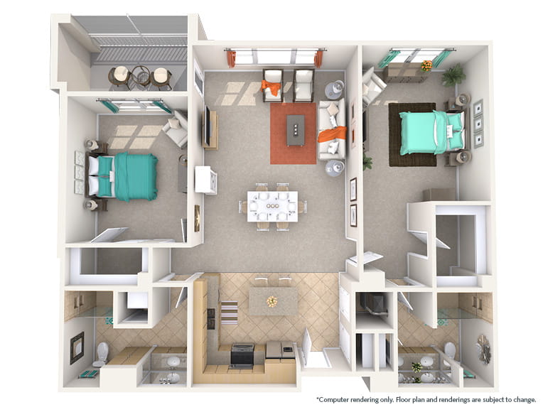 Persimmon - 1501 square feet - 2 Bed, 2 Bath