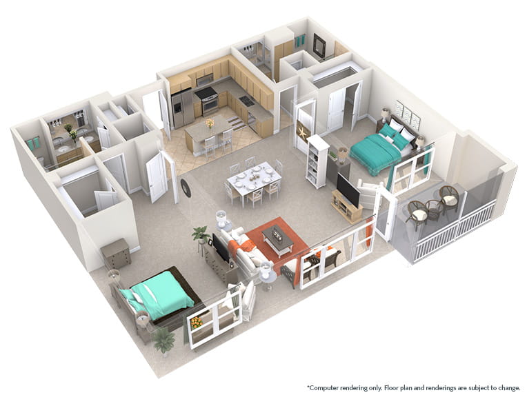 Persimmon - 1501 square feet - 2 Bed, 2 Bath