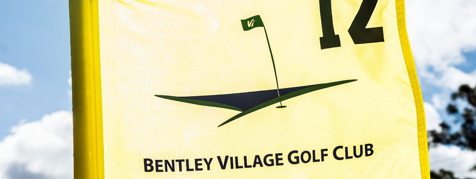 A flag on the Bentley Village golf course.