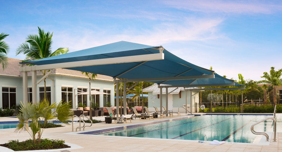The lap pool at Vi at Bentley Village
