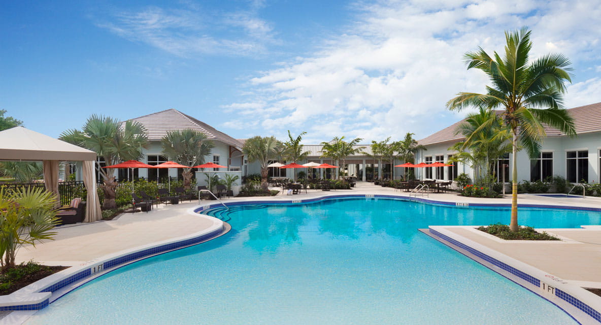 One of Vi at Bentley Village's pools