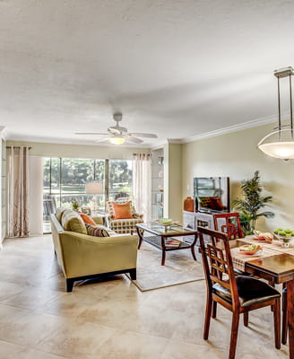 Living room of the Hibiscus floor plan.