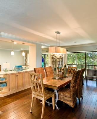 Dining room in Royal Palm floor plan.