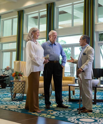 Residents socialize in the East Clubhouse.