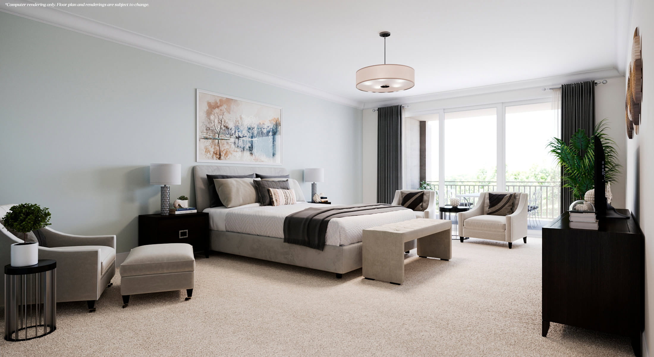 Spacious bedroom in the Silver Palm floor plan.