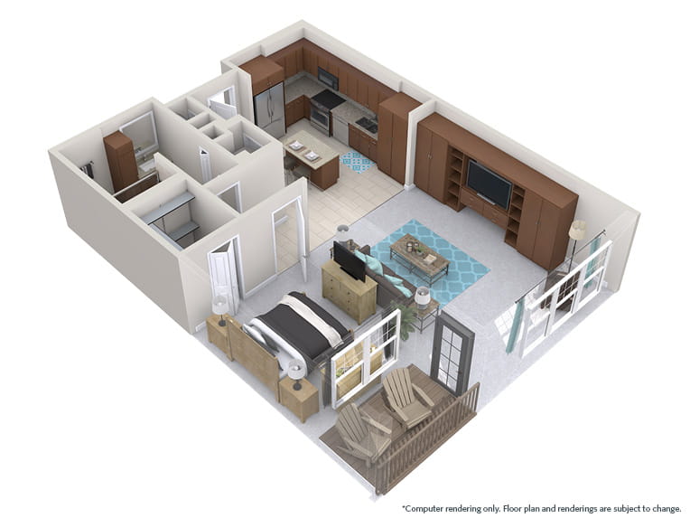 Juniper - 834 square feet - 1 Bed, 1 Bath