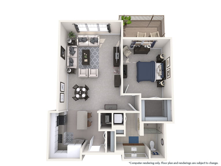 Heather - 949 square feet - 1 Bed, 1 Bath