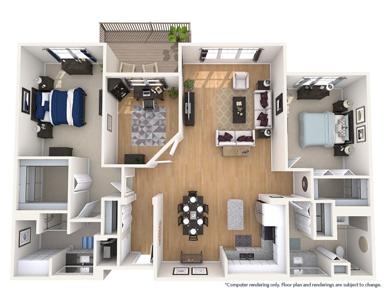 Blackthorn - 1733 square feet - 2 Bed, 2 Bath + Den