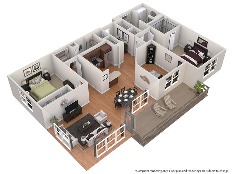 Thornwood - 1767 square feet - 2 Bed, 2 Bath + Den