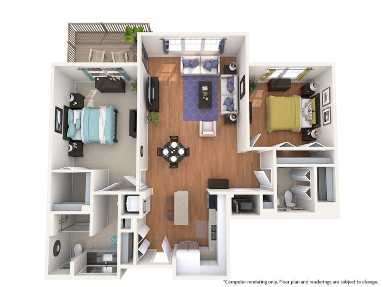 Sequoia - 1184 square feet - 2 Bed, 2 Bath