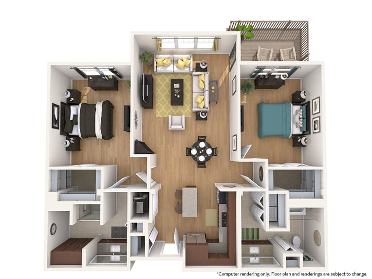 Walnut - 1305 square feet - 2 Bed, 2 Bath