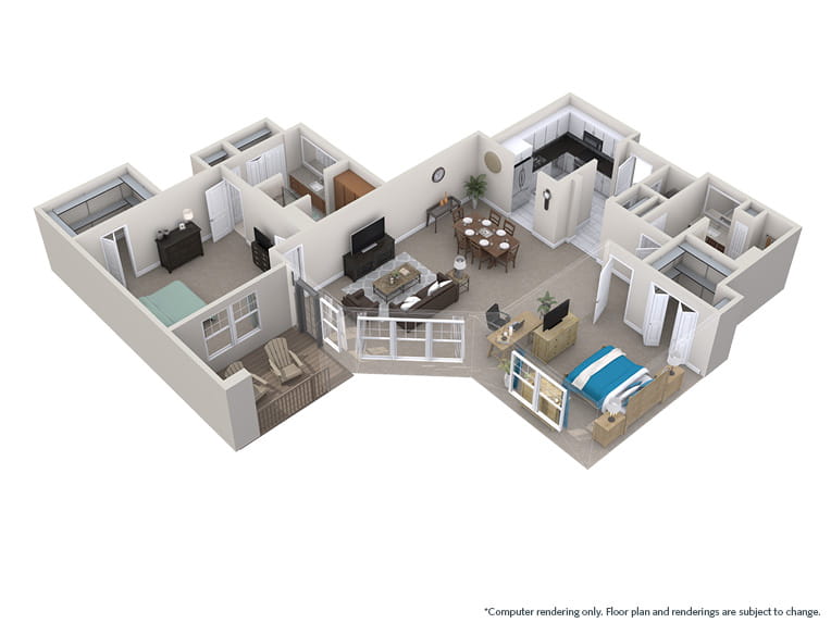 Tanglewood - 1483 square feet - 2 Bed, 2 Bath