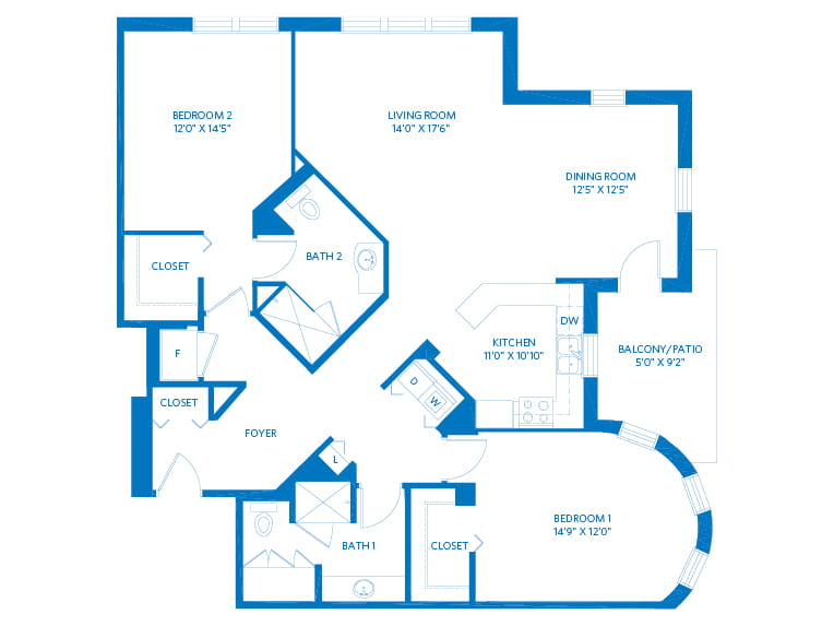Chestnut - 1518 square feet - 2 Bed, 2 Bath