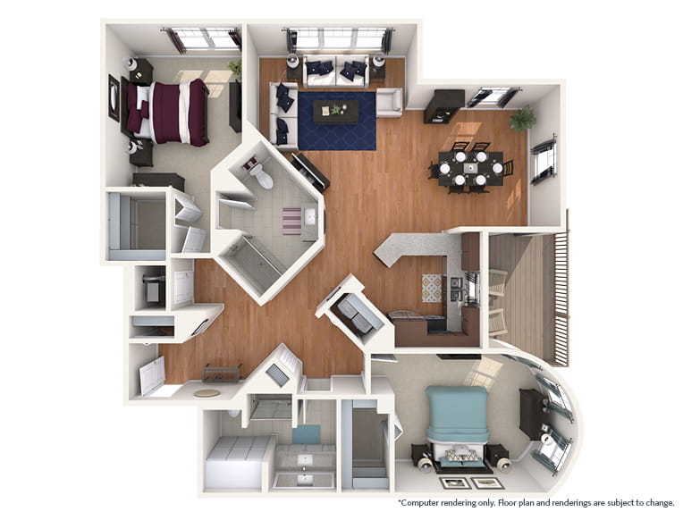 Chestnut - 1518 square feet - 2 Bed, 2 Bath