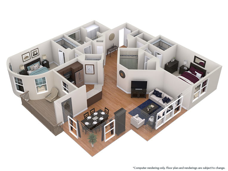 Chestnut - 1518 square feet - 2 Bed, 2 Bath