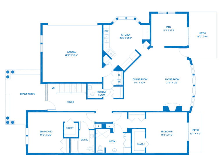 Grove - 1994 square feet - 2 Bed, 2.5 Bath + Den