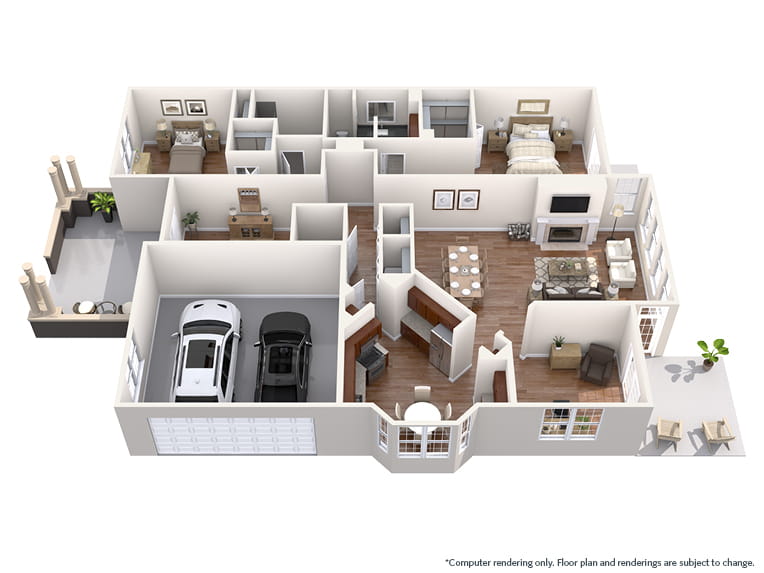 Longmeadow - 2021 square feet - 2 Bed, 2.5 Bath + Den