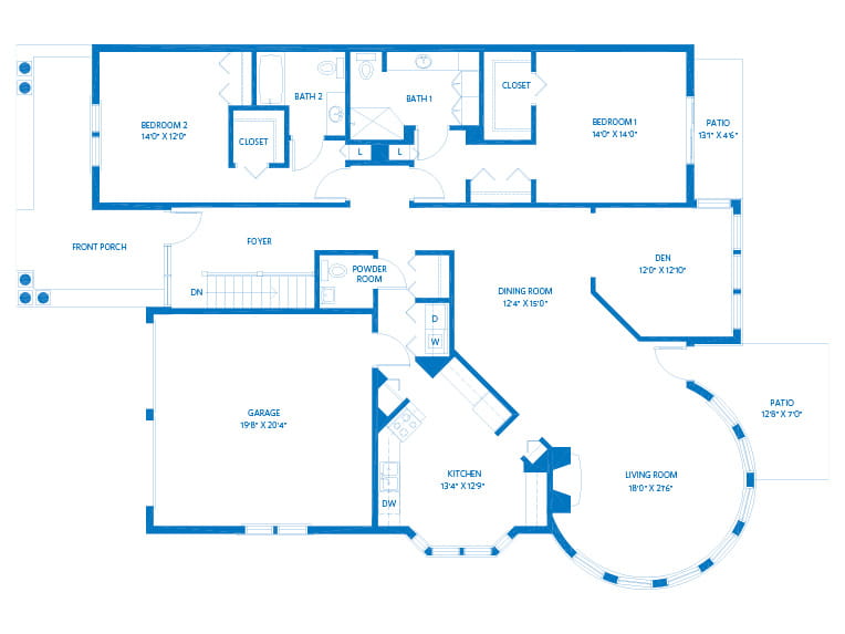 Pinehurst - 2115 square feet - 2 Bed, 2.5 Bath + Den