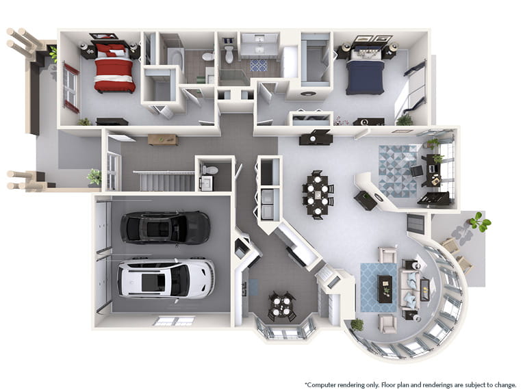 Pinehurst - 2115 square feet - 2 Bed, 2.5 Bath + Den