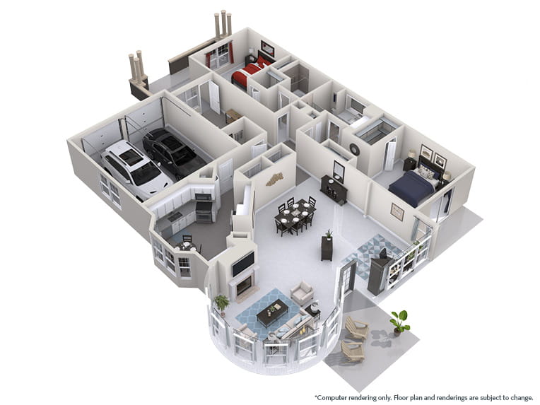 Pinehurst - 2115 square feet - 2 Bed, 2.5 Bath + Den