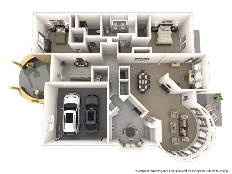 The Woodlawn villa at Vi at The Glen.