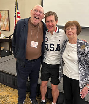 Jason Brown and his grandparents. 