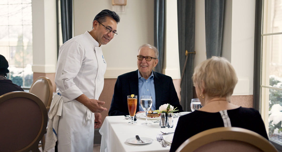 Dining at Vi at The Glen. 