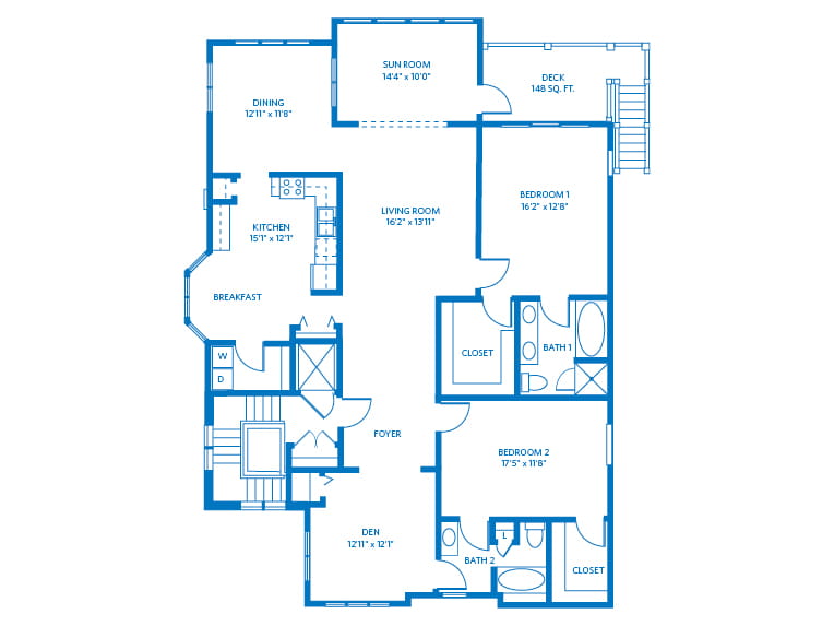 Assateague Island (Cottage) - 2068 square feet - 2 Bed, 2 Bath + Den