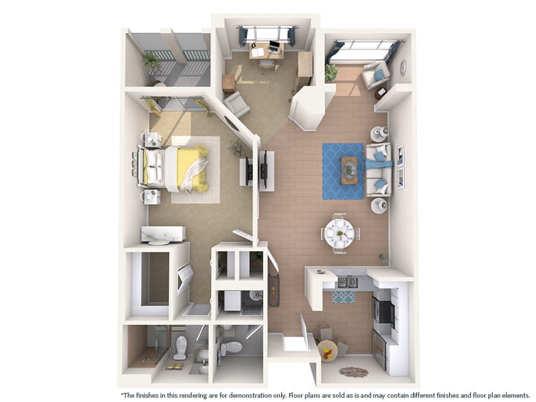 Cape Charles (Villa) - 1002 square feet - 1 Bed, 1.5 Bath + Den