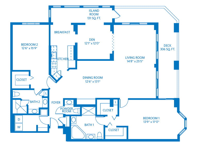 Cape St. George (Villa) - 2119 square feet - 2 Bed, 2.5 Bath + Den