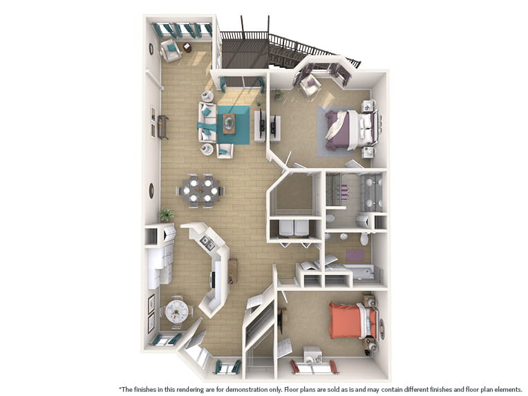 St. Augustine (Veranda) - 1545 square feet - 2 Bed, 2 Bath