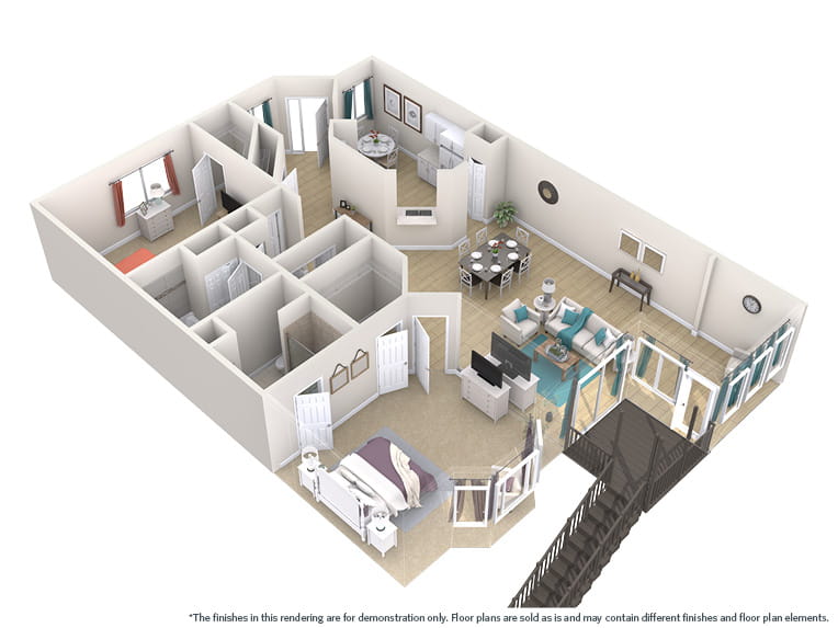 St. Augustine (Veranda) - 1545 square feet - 2 Bed, 2 Bath