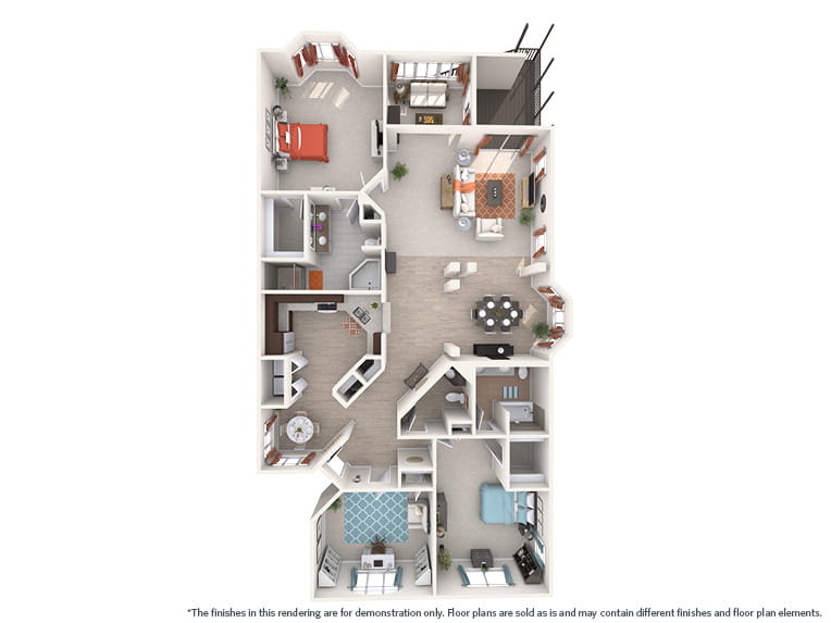 St. Marks (Veranda) - 2034 square feet - 2 Bed, 2.5 Bath + Den
