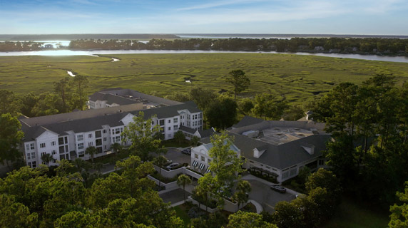 TidePointe, a Vi Community, as seen from above.