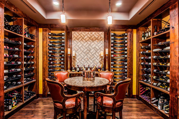The wine cellar at TidePointe.