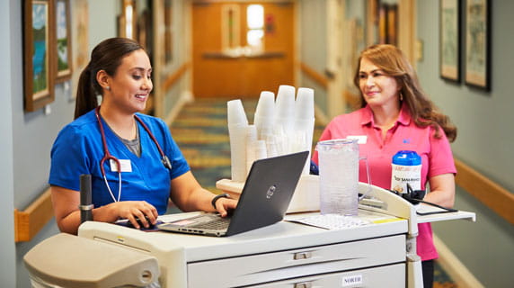 Two care employees.