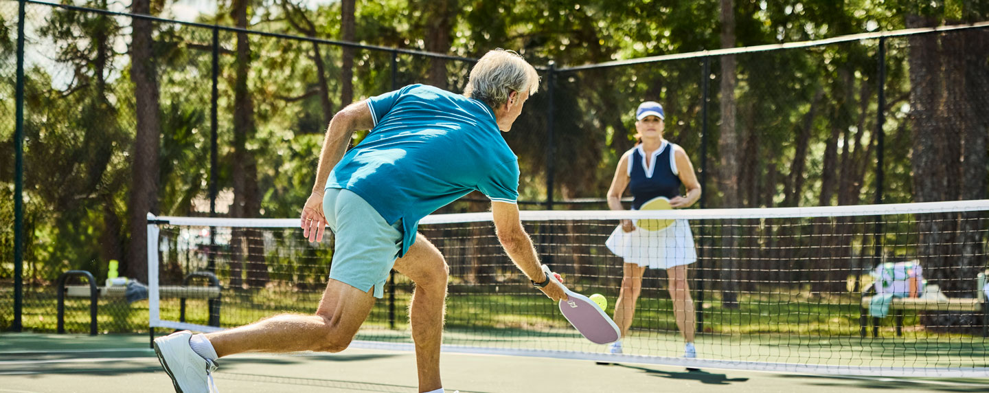 People play pickleball at Vi at Lakeside Village.