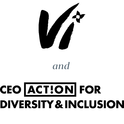 The Vi logo and CEO Action logo.