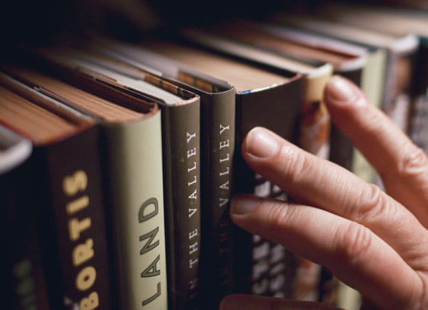 Browsing books at the Bentley Library