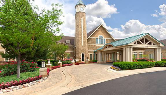The entrance to Vi at The Glen in Glenview, Illinois